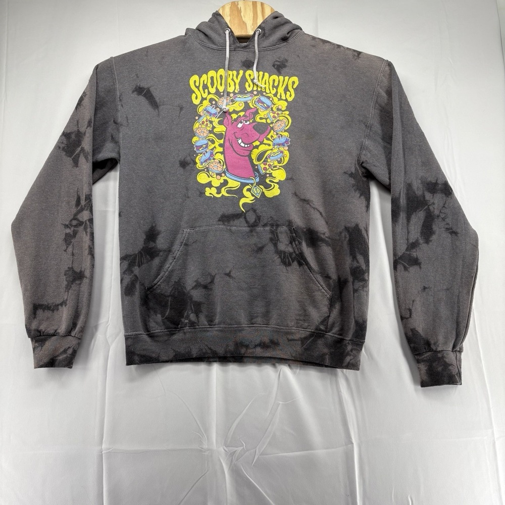 Scooby-Doo Scooby Snacks Graphic Smokey Gray Pullovers Hoodie Mens Size S